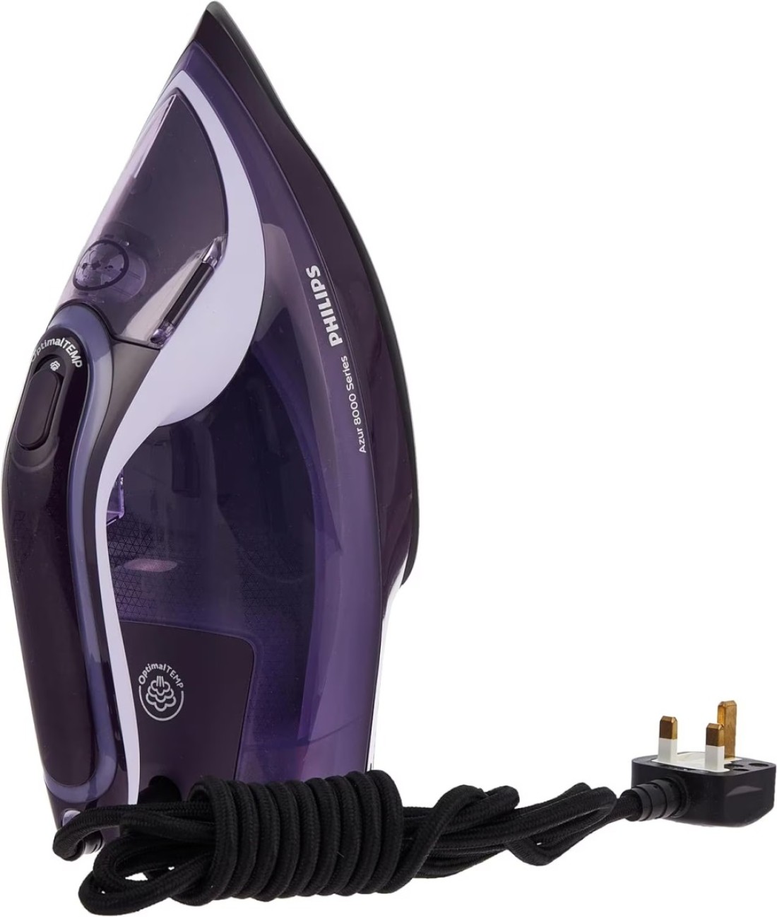 Philips Steam Iron Azur 8000 Series, 3000W, Steamglide Elite Soleplate, No Burns, Auto Shut-Off - DST8021/36