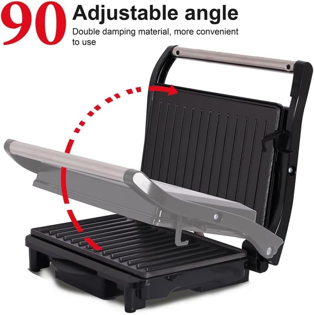 AFRA 2 Slice Non-Stick Grill-Sandwich &amp; Panini Maker, 750 Watts With Oil Tray, Stainless Steel, AF-7520PMSS, 2 Year Warranty