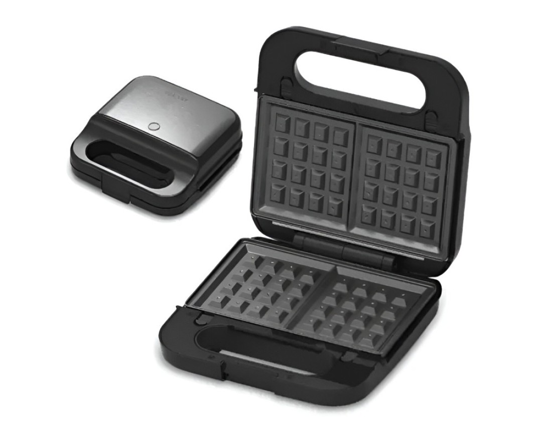 3 in 1 Sandwich Maker with Interchangeable Plates Waffle, Grill, and Sandwich Press 1200W Non Stick Coating, Easy to Clean