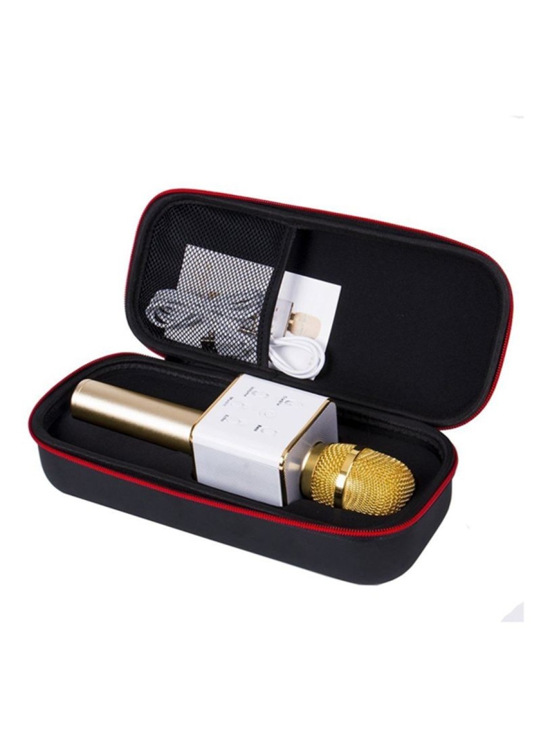 Q7 Wireless Karaoke Microphone Gold/White
