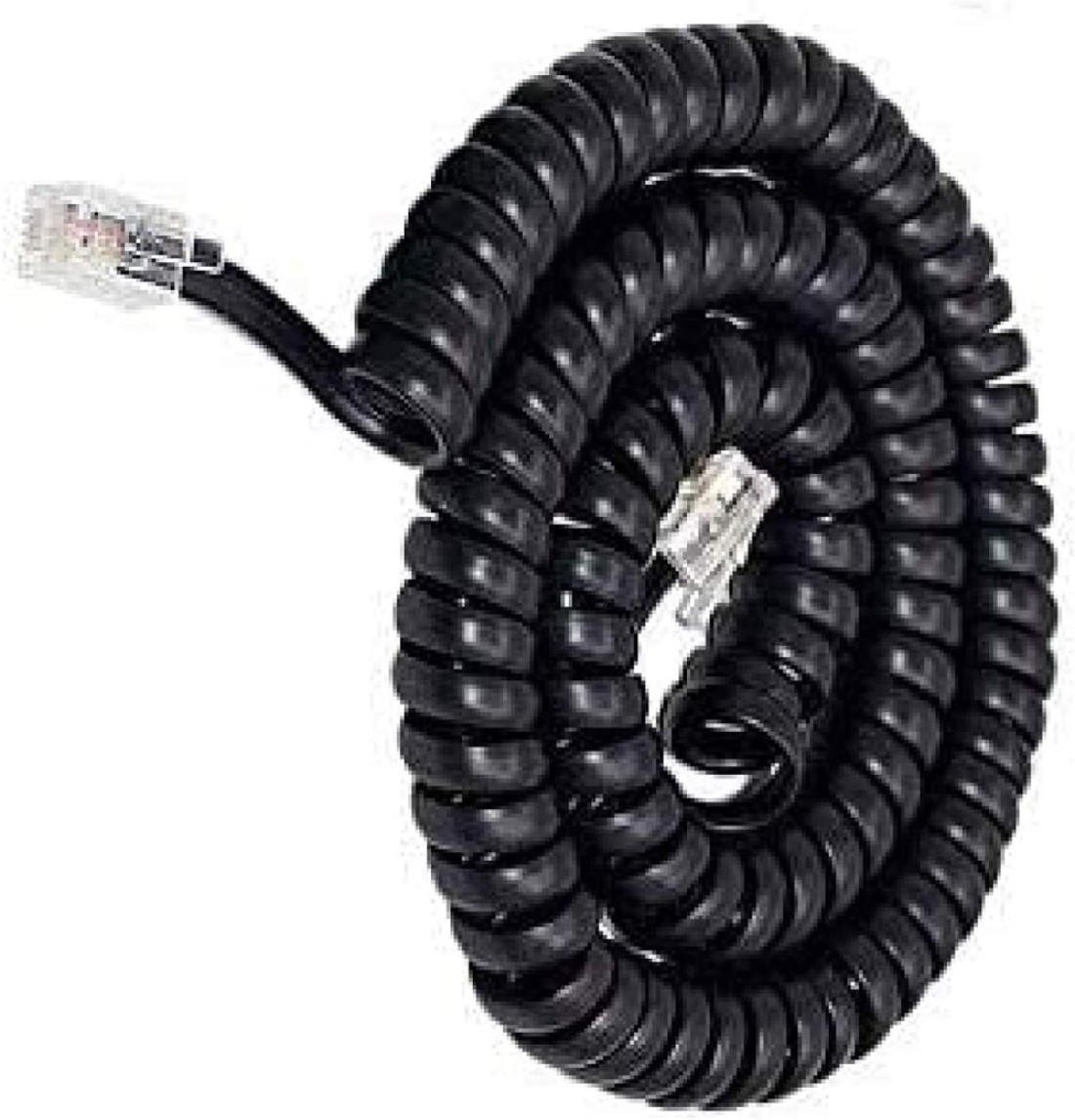 Telephone Phone Handset Cable Cord, Stretch Length: 2m Landline Phone Handset Cable Cord