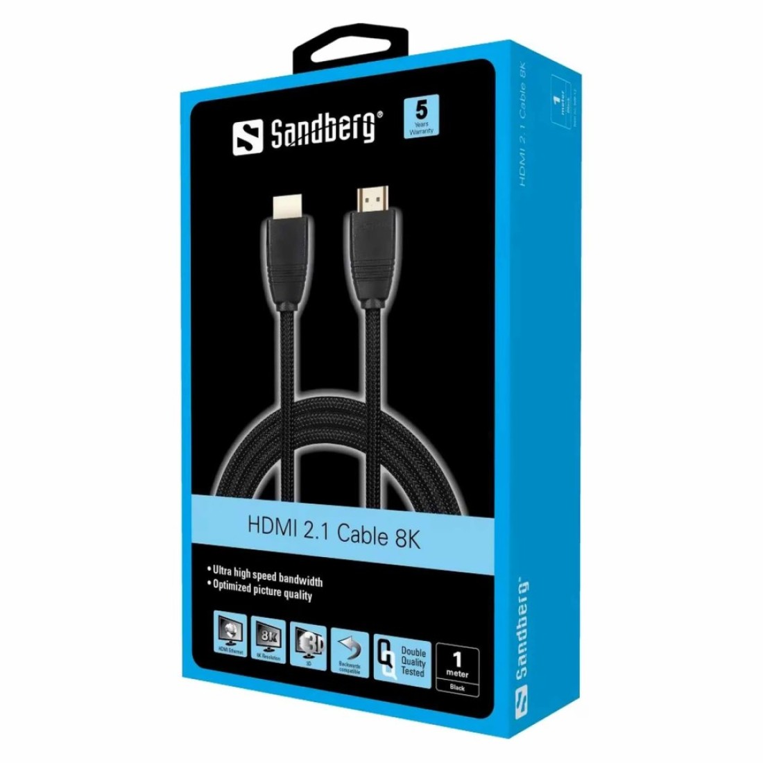 Sandberg 8K HDMI 2.1 Cable 1m Black