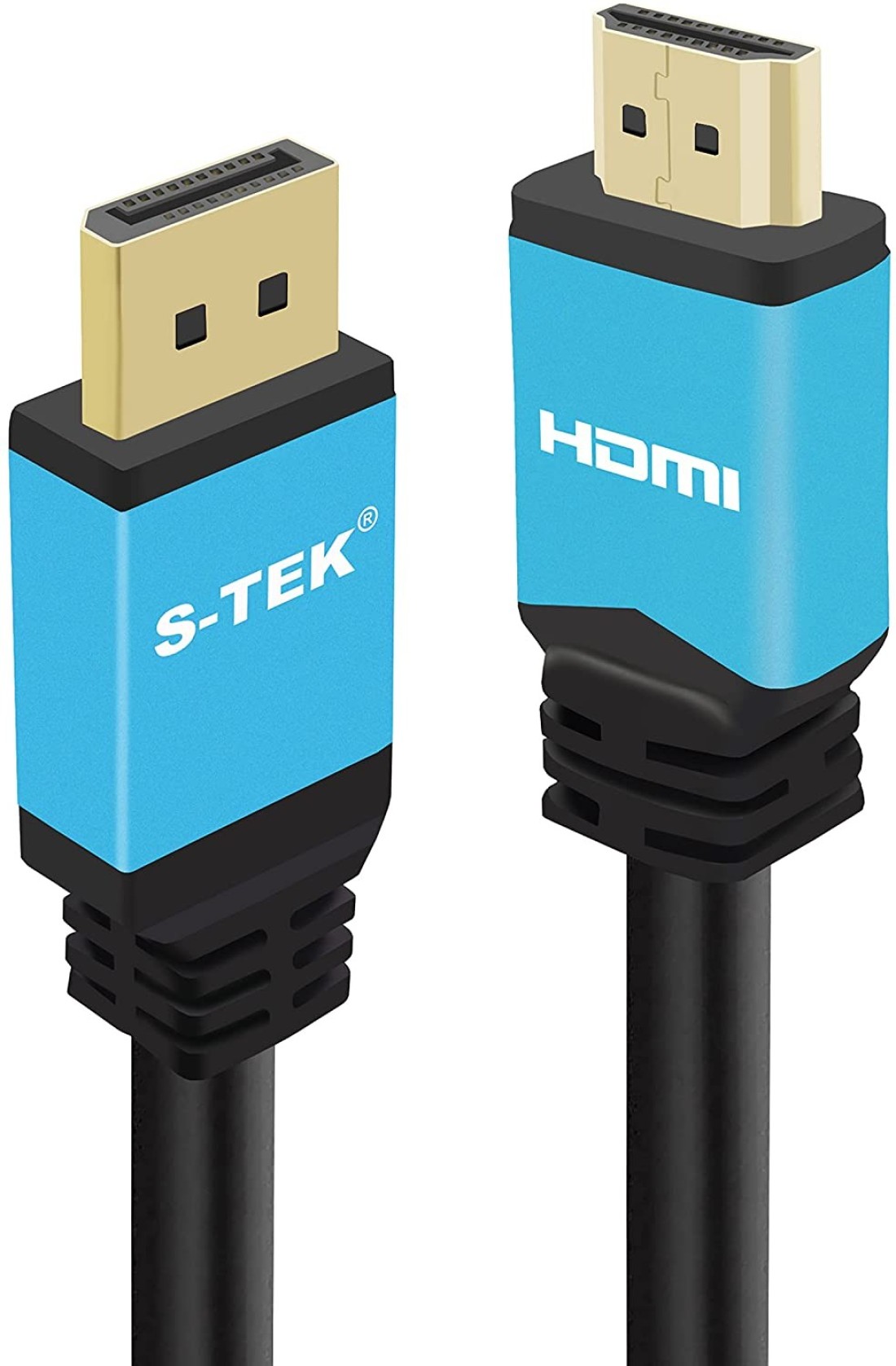 S-TEK [3mtr/6ft] Display Port to HDMI Cable Male to Male DP to HDMI for HDTV and Monitor Cable