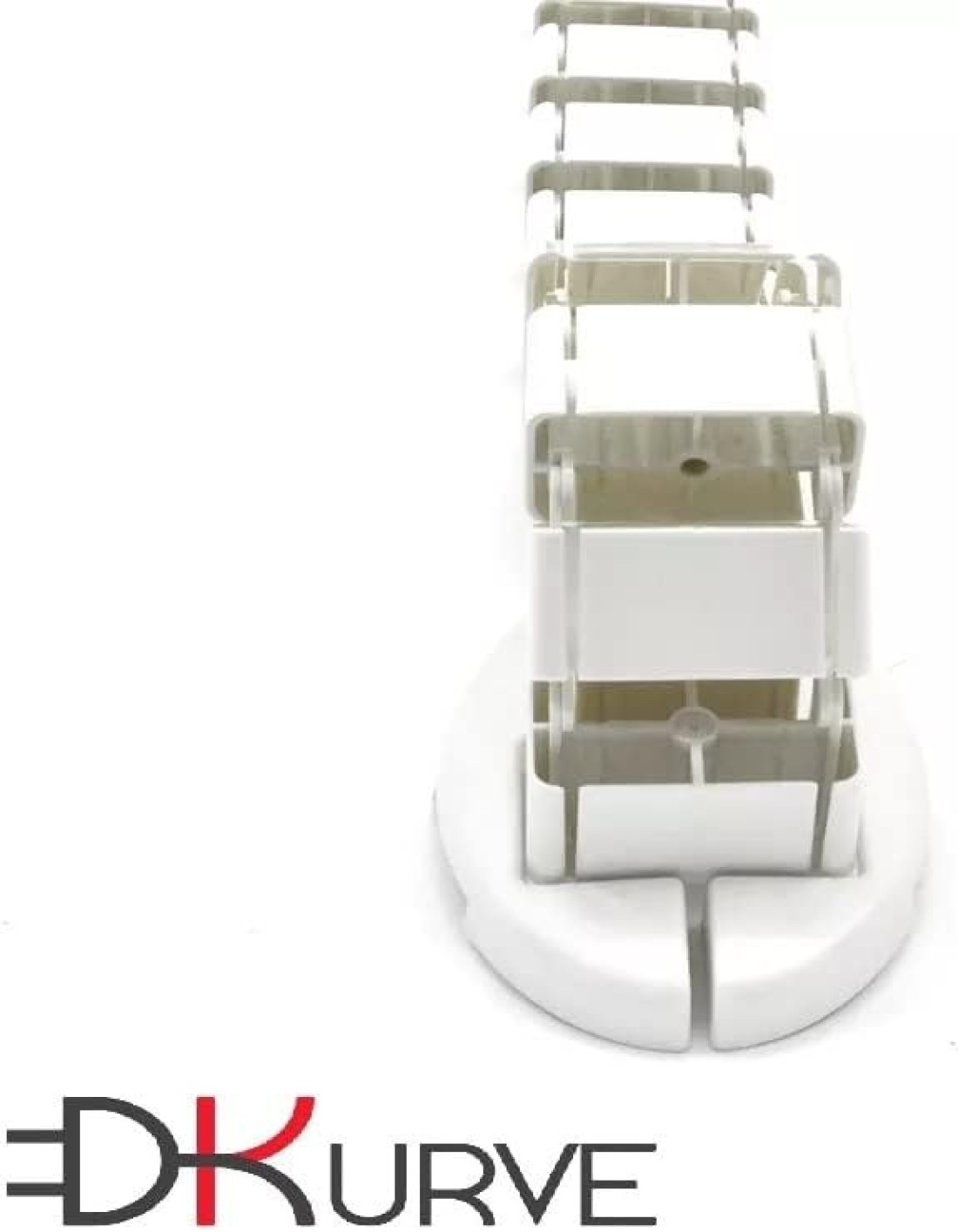 DKURVE&reg; Cable Snake Square Office Meeting Table Working PC Desk Cable Organizer Wire Management Floor Cable Management Kit Height Adjustable Desk Quad Entry Wire Organizer 80 CM (White)