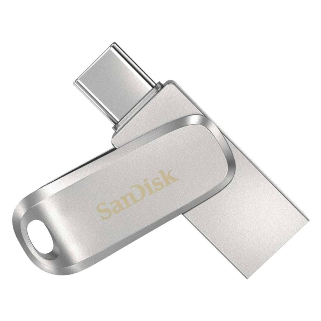 سانديسك ألترا دوال درايف لوكس ذاكرة فلاش USB نوع سي 64 غيغابايت - فضي