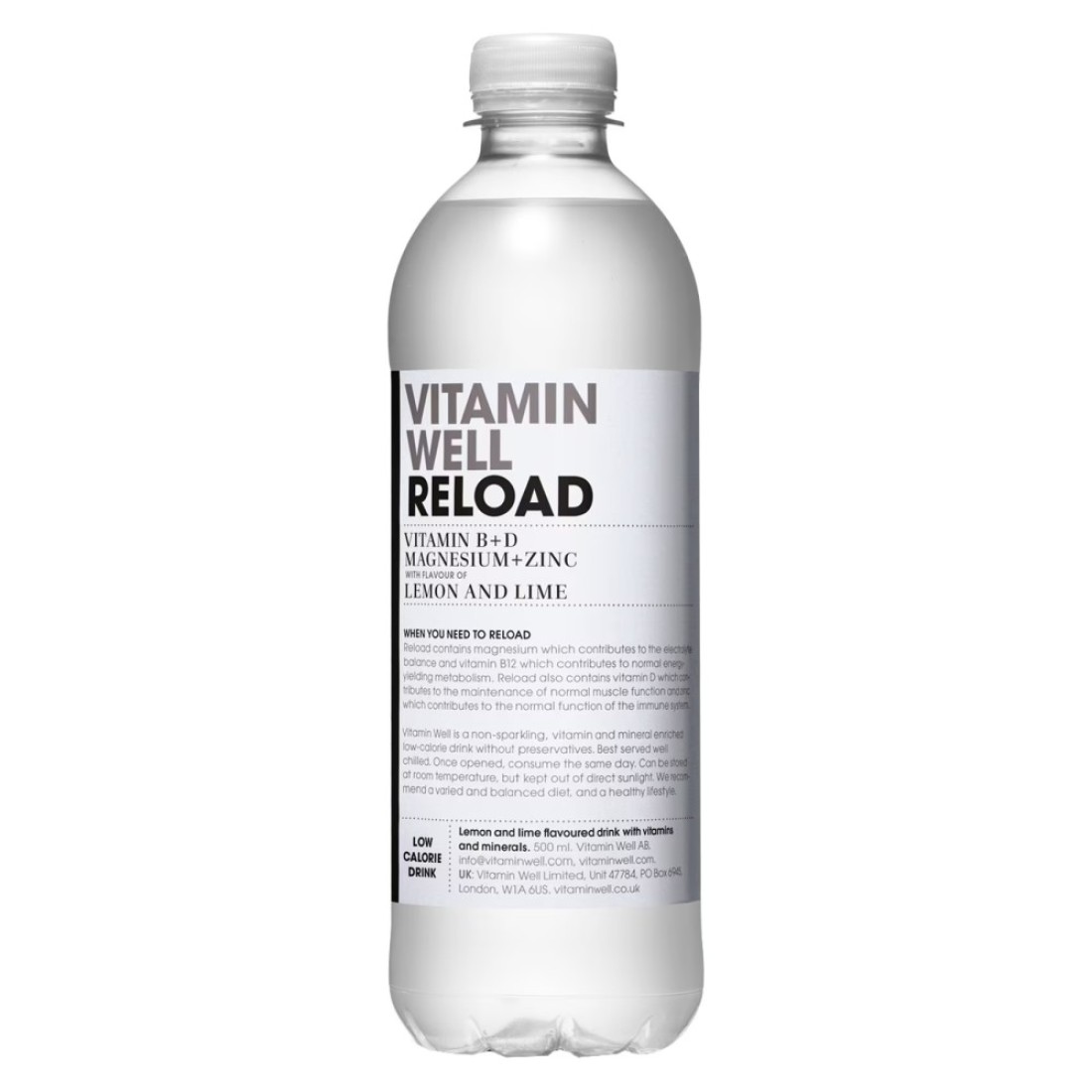Vitamin Well Reload Lemon and Lime Drink 500ml Pack of 6