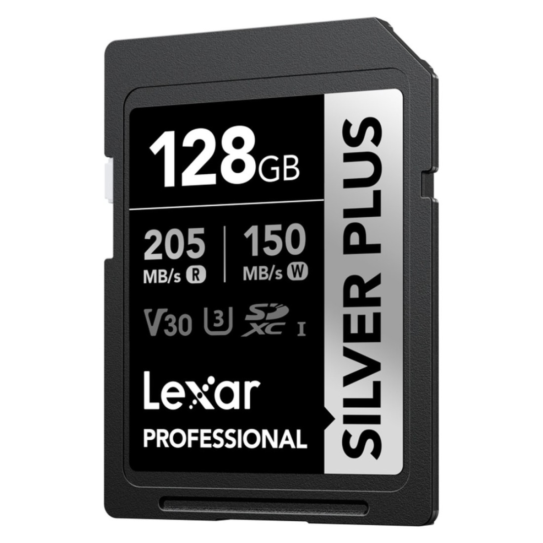 ليكسار بروفيشنال سيلفر بلس SDXC UHS-I بطاقة الذاكرة LSDSIPL128G-BNNNG - رمادي 128 غيغا