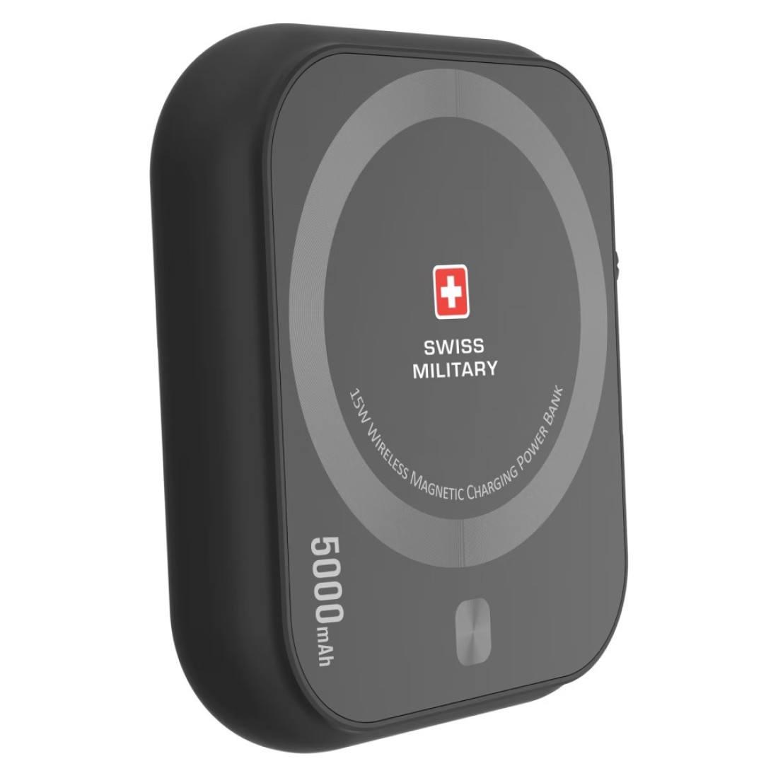 Swiss Military Portable Wireless Magnetic Charging Power Bank Black 5000mAh 20W