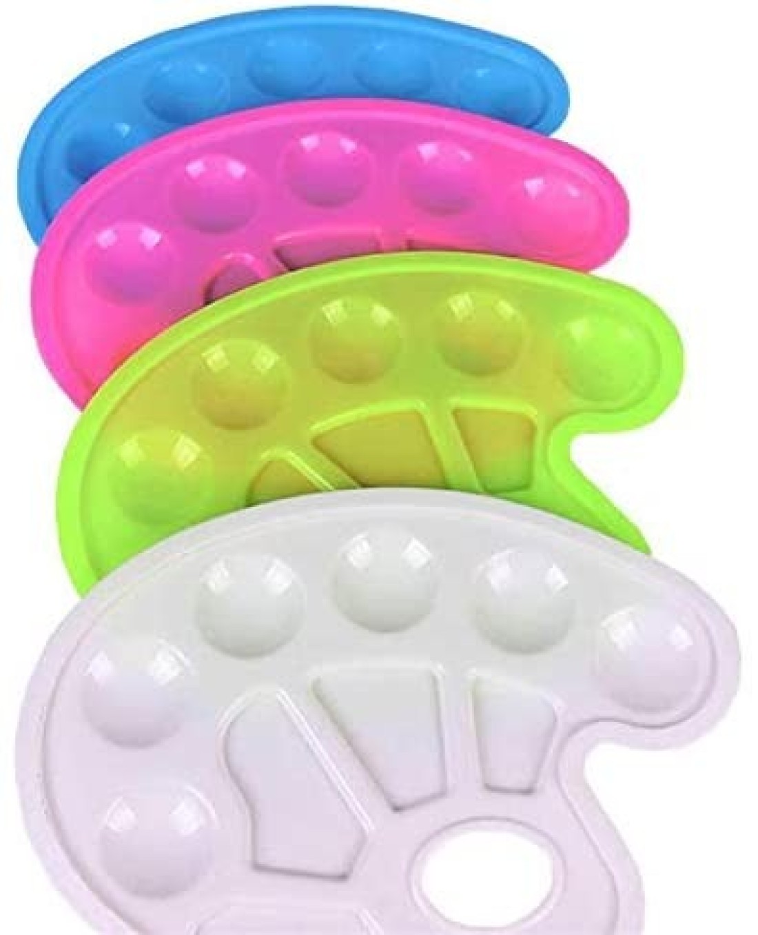 Generic Foot Design Plastic Palette Art Paint Plastic Drawing Tray Color Palette For Oil Watercolour White Painting Pallet