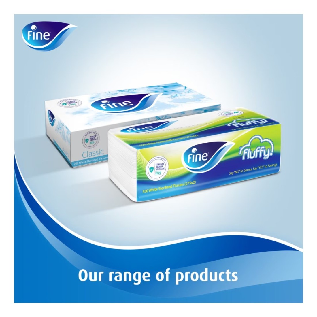 Fine Facial Tissue 150 Sheets X 2 Ply Pack Of 5&nbsp;Classic