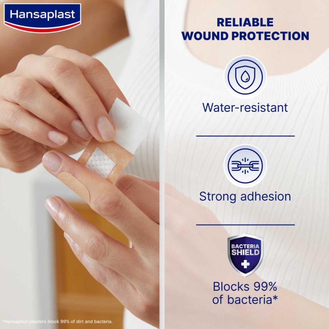 Hansaplast Universal Wound Plasters, Water-resistant, 40 Strips