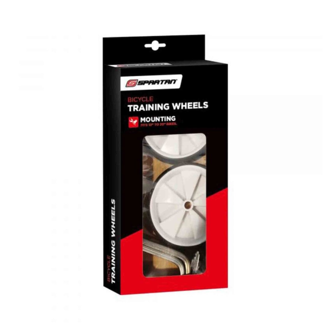 Spartan Mounting Bicycle Adjustable Training Wheels SP-9035 White 12-20inch