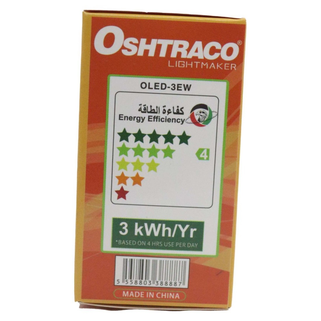 Oshtraco 3W LED Bulb E27 Warm White
