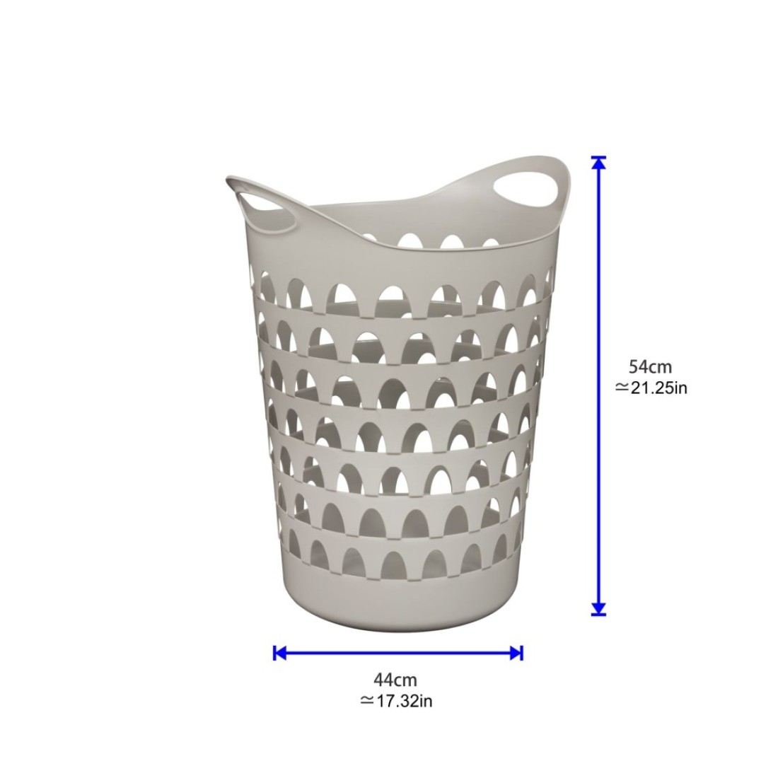 Strata, Tall Flexi Laundry Basket, Cool Grey Color, Made in UK