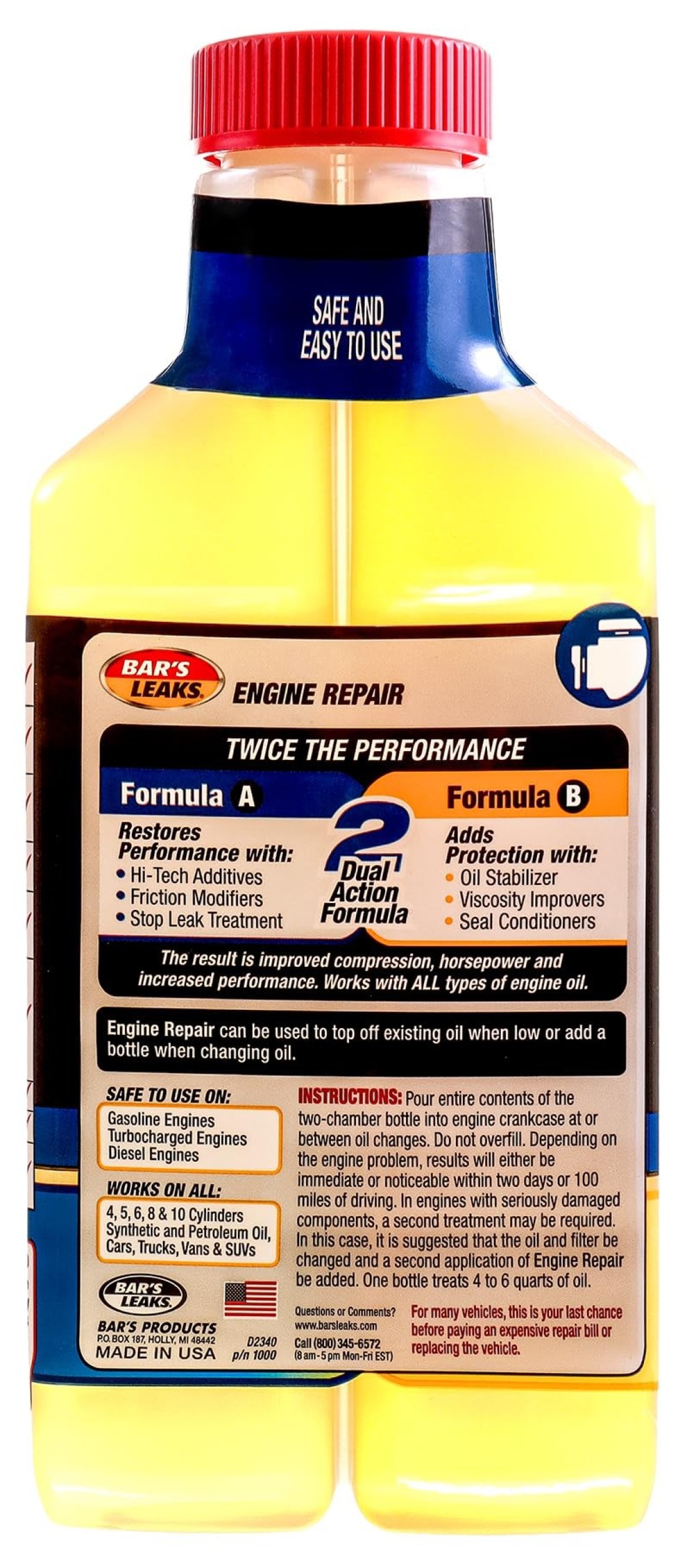 Bars Leaks High Mileage Engine RepairIt 169 oz