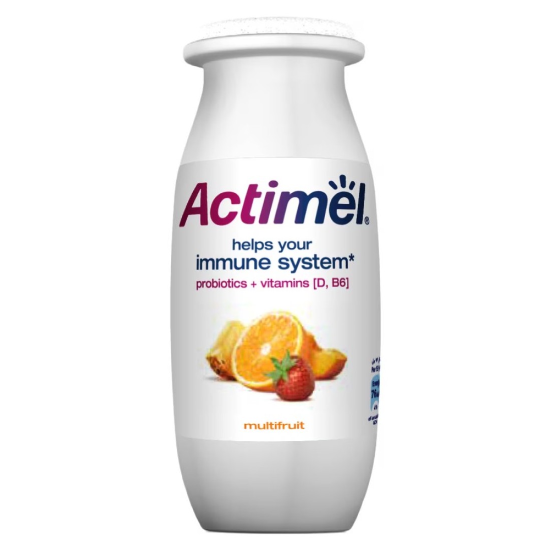 Actimel Multi-Fruit Flavored Low Fat Dairy Drink 93ml Pack of 4