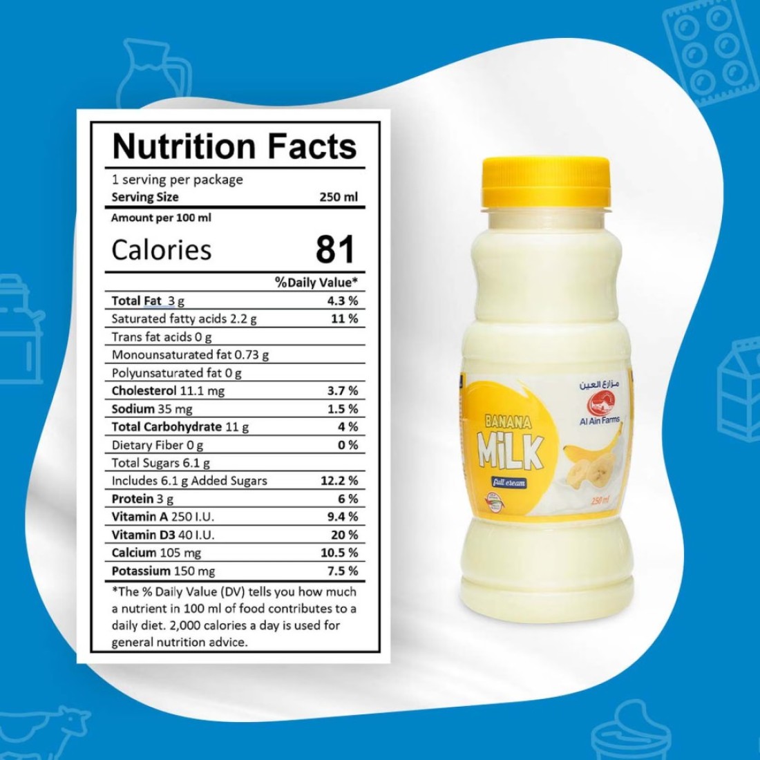 Al Ain Banana Milk 250ml