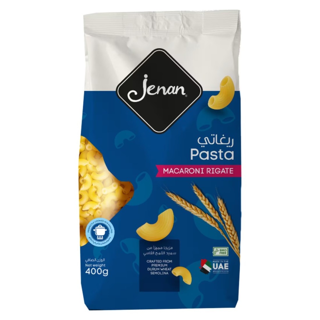 Jenan Macaroni Rigate Pasta 400g Pack of 3