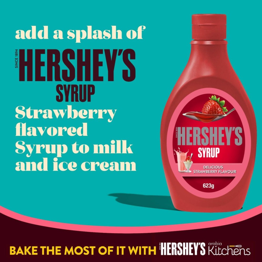 Hershey&#39;s Strawberry Syrup 623g