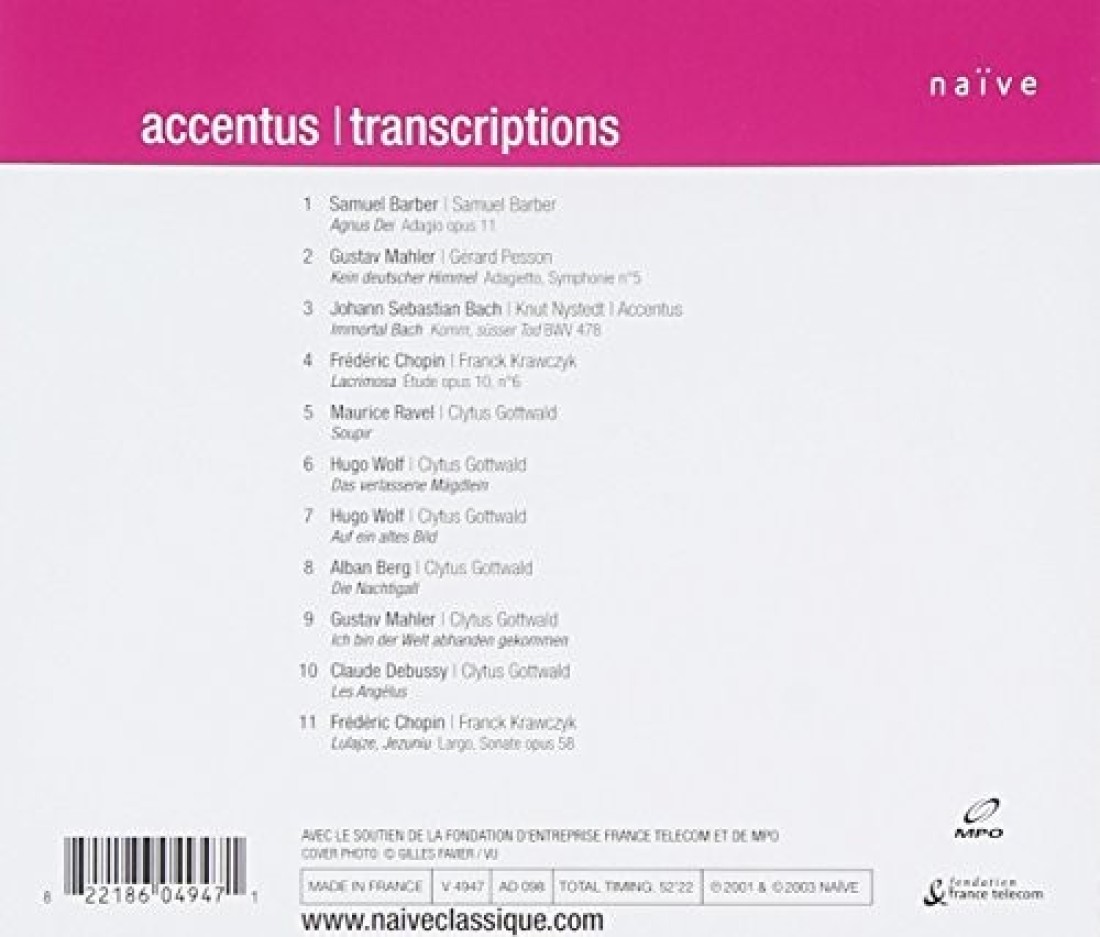Accentus Transcriptions
