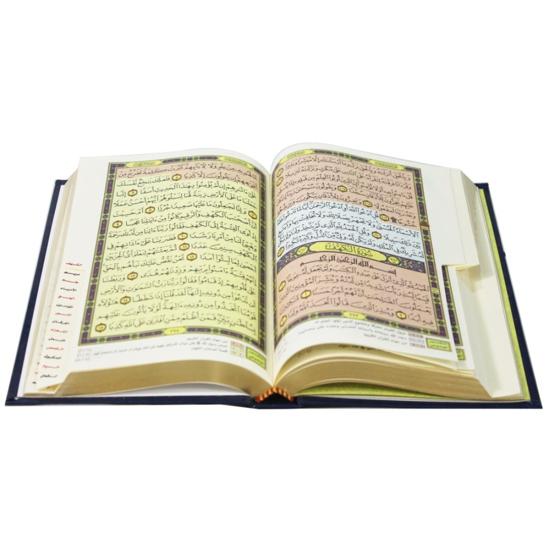 مصحف التفسير الموضوعي المفهرس، مفهرس بأسماء السور ، شاموا مذهب 20X14 CM
