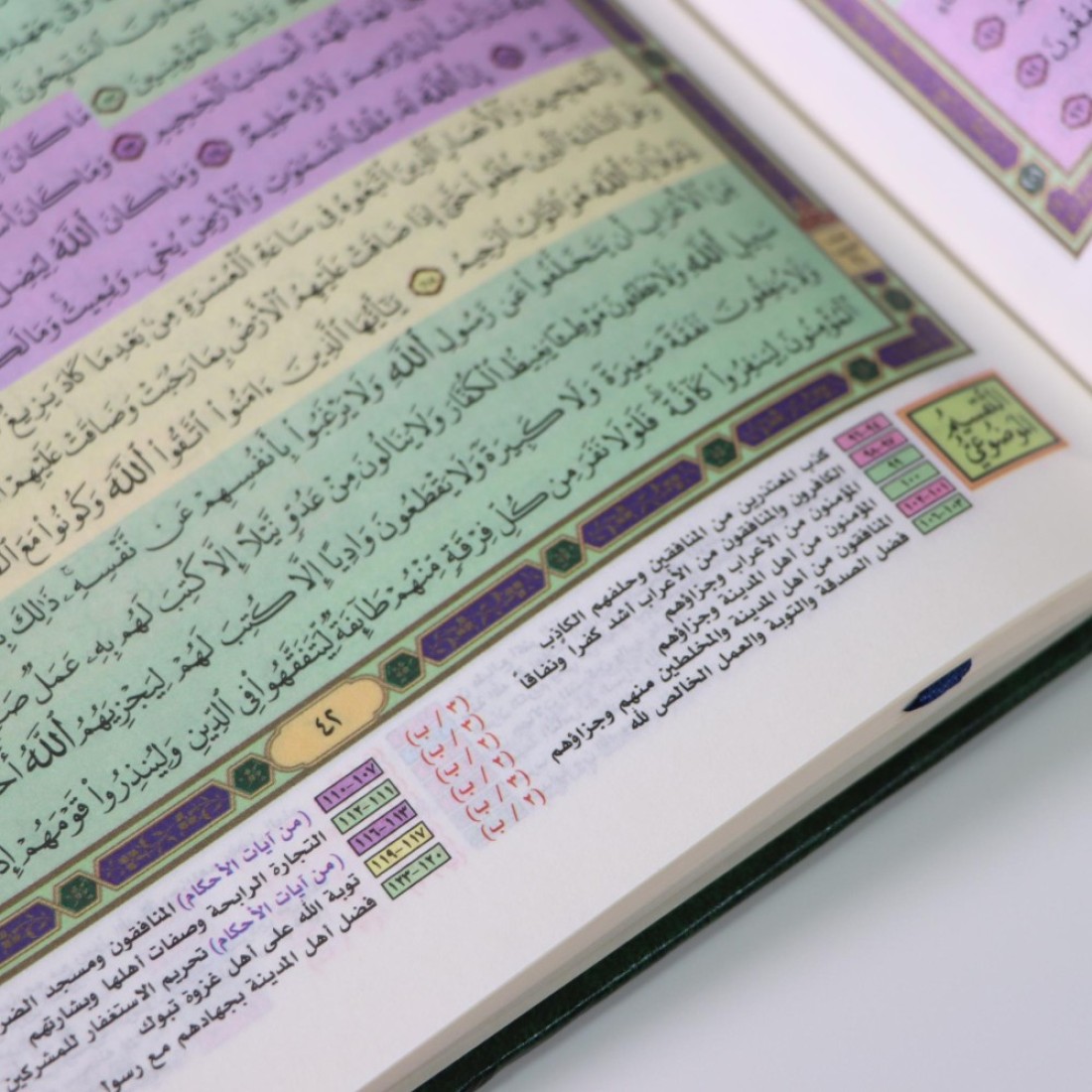 The Qiyam Qur&rsquo;an with the substantive division of the verses of the Holy Qur&rsquo;an 20/28 cm
