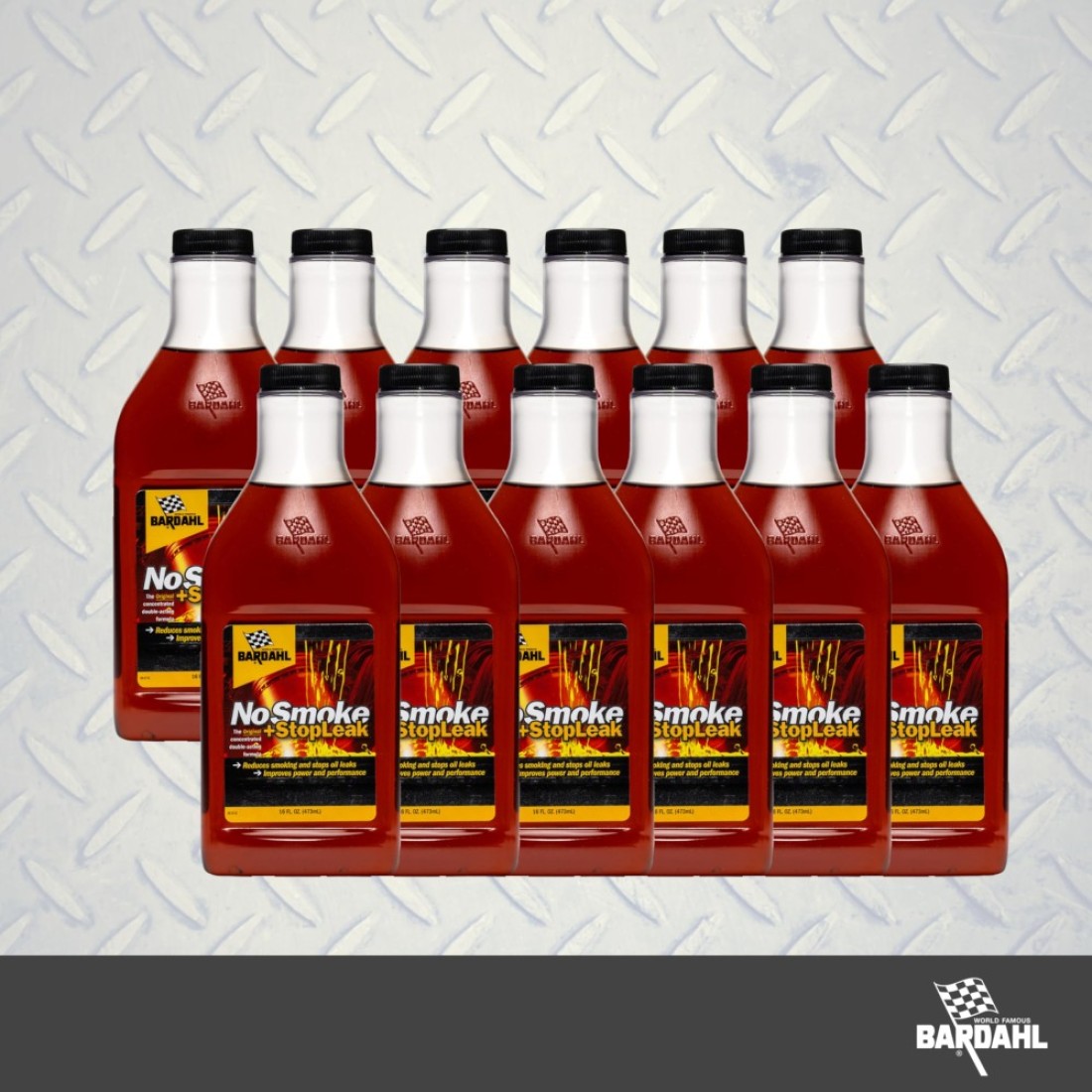 Bardahl 2117 NoSmoke StopLeak Motor Oil Additive Treatment for Oil Burning Excessive Exhaust Smoke Engine Oil Leak Sealer Stop Smoke Quiet Noisy Engines While Restoring Engines 16 fl oz