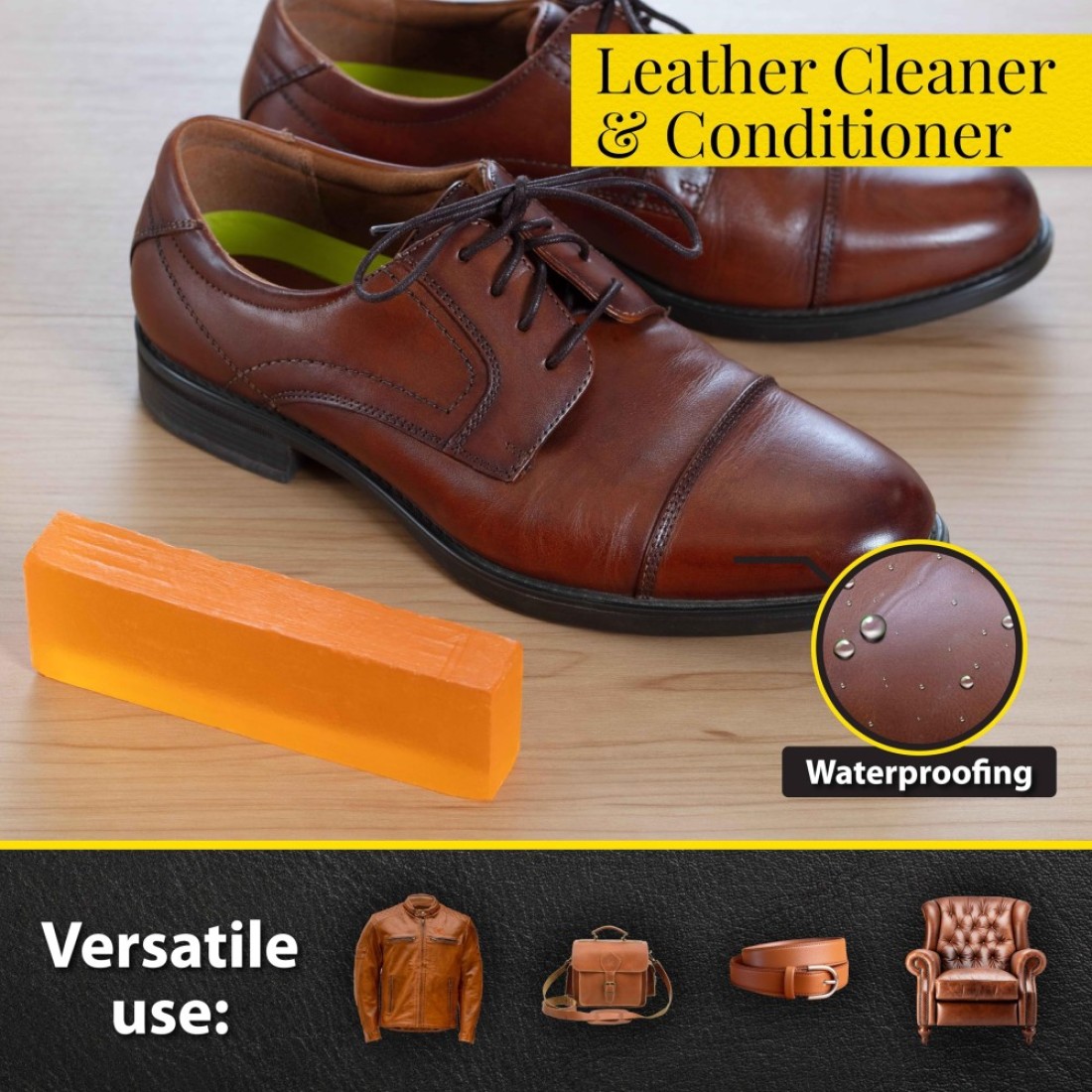 FiebingsGlycerine Saddle Soap for Leather Cleaner Conditioner Restorer for Car Seats Couches Shoes Purses Boots Bags Leather Goods 7 oz
