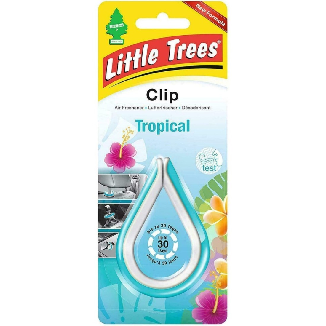 Little Trees Air Freshener Clip LTC015 Tropical Fragrance For Car Home Boat Caravan - Single Pack