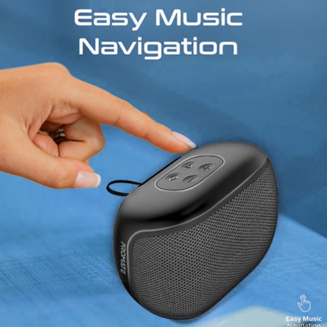 Promate Mood.Black High-Fidelity Mini Bluetooth Speaker