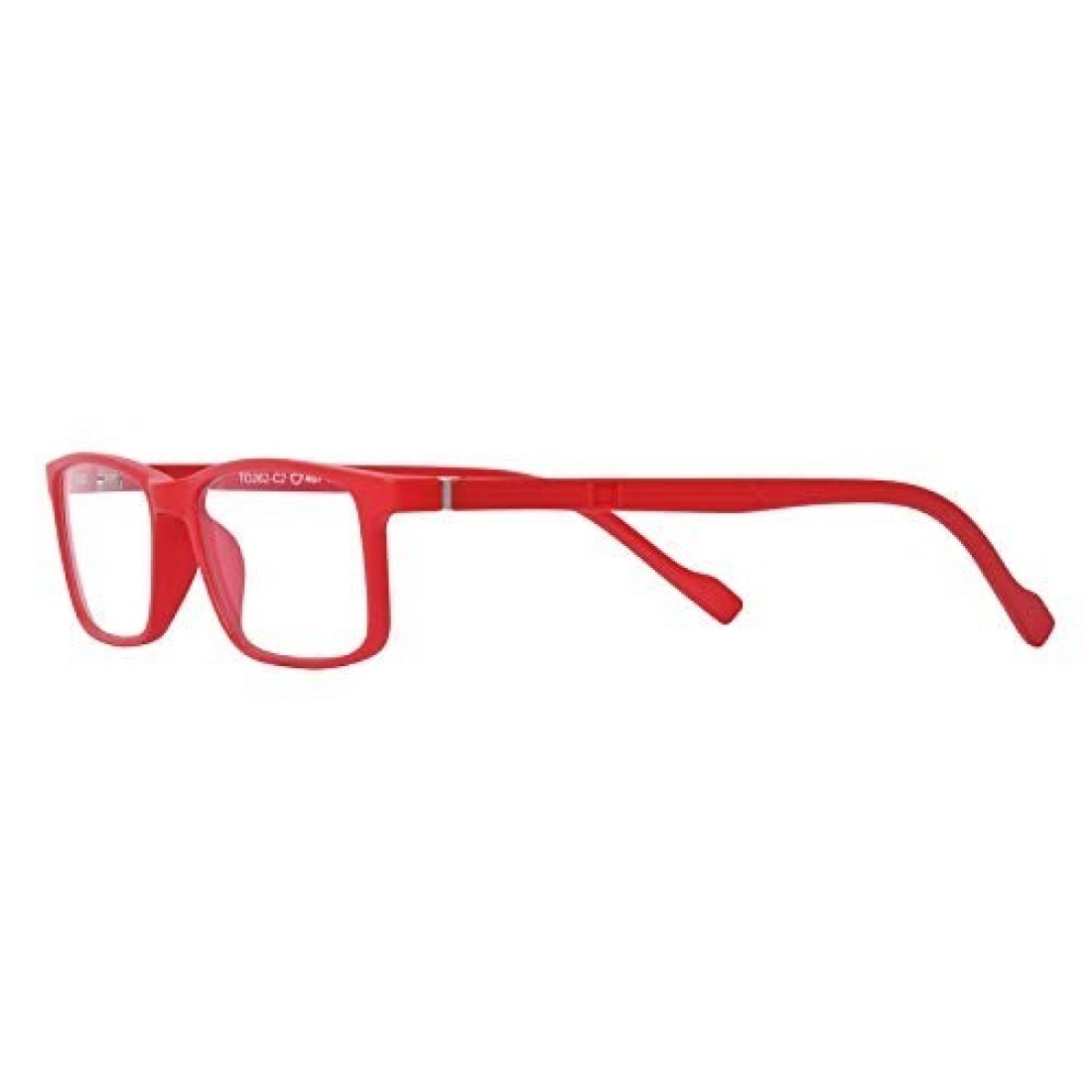 TOM OLIVER JUNIOR Blue Light Blocking Computer Screen Glasses - Anti Blue Light, Protection Eyewear for Children from Digital Screen Time for Boy&#39;s &amp; Girl&#39;s Age 5 - 12 (Rectangle, Red)