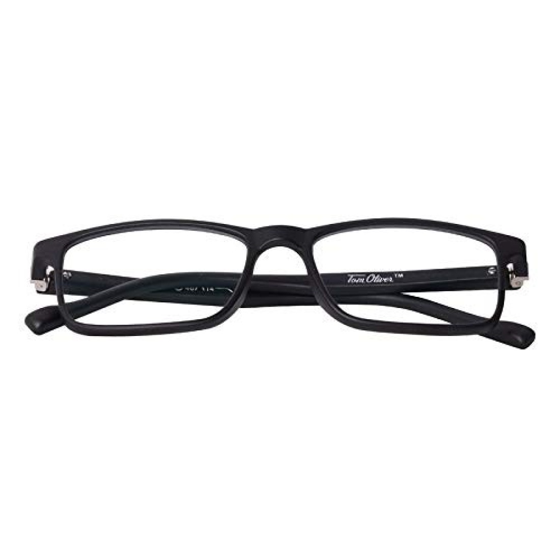 TOM OLIVER JUNIOR Blue Light Blocking Computer Screen Glasses - Anti Blue Light, Protection Eyewear for Children from Digital Screen Time for Boy&#39;s &amp; Girl&#39;s Age 5 - 12 (Rectangle, Black)