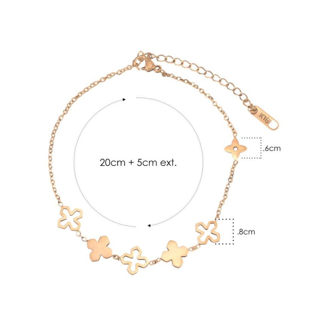 Aiwanto Flower Pattern Anklet Ankle Chain