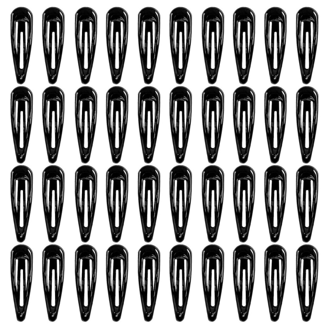 40Pcs Silicone Coated Hair Barrettes for Women NonSlip Metal Hair Clip Barrettes Drop Oil Protection Snap Hair Clips for Kids Teens GirlsBlack