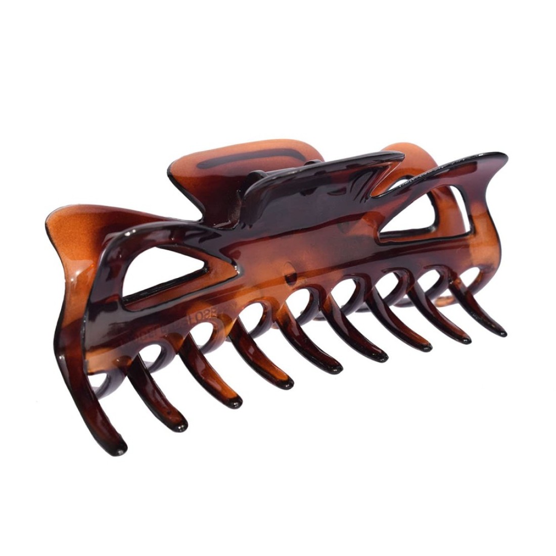 Parcelona French Classic Jumbo Large 5 12 Celluloid Acetate No Slip Grip Jaw Hair Claw Clip Strong Hold Durable Styling Volume Women Hair Accessories Made in France Tortoise Shell Brown