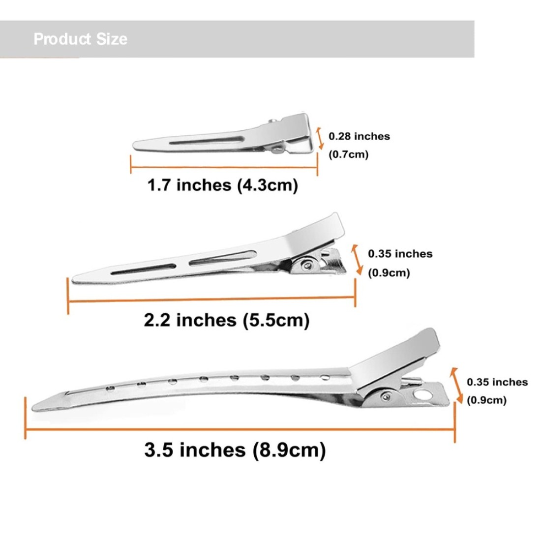 40 Pcs Metal Duck Billed Hair Clips for Styling SectioningSilver for Women Long Hair Alligator Curl Clips for Hair RollerSalonBows DIY with Case