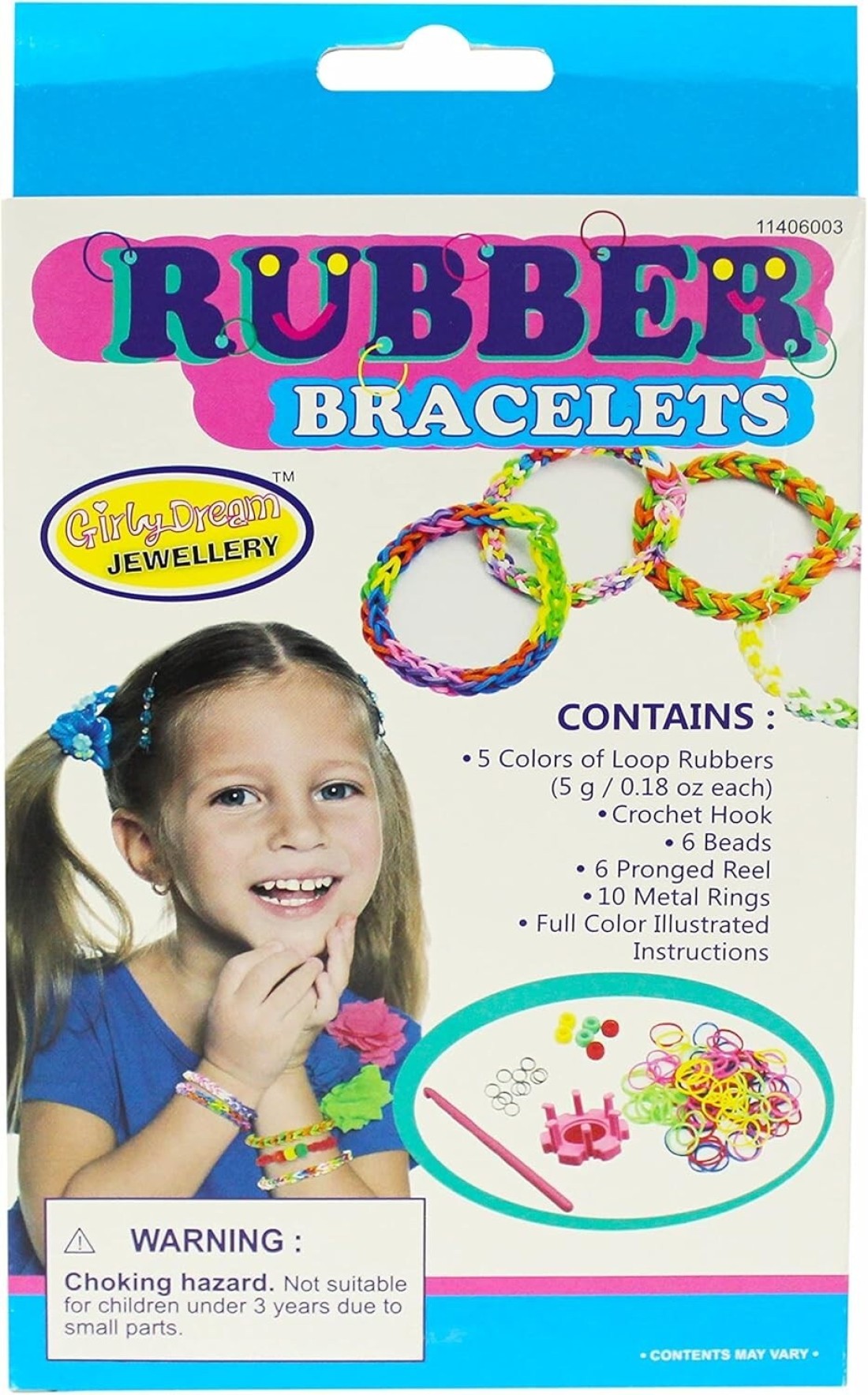 Rubber Bracelets Kit, Loom Bands, DIY Craft for Kids