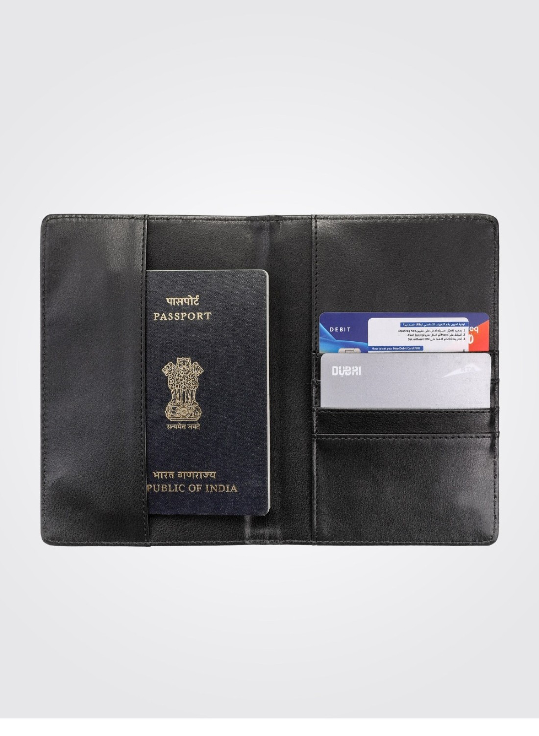 PARA JOHN RFID Blocking Slim & Lightweight Genuine Leather Passport Holder Cover Case & Travel Wallet for Men And Women