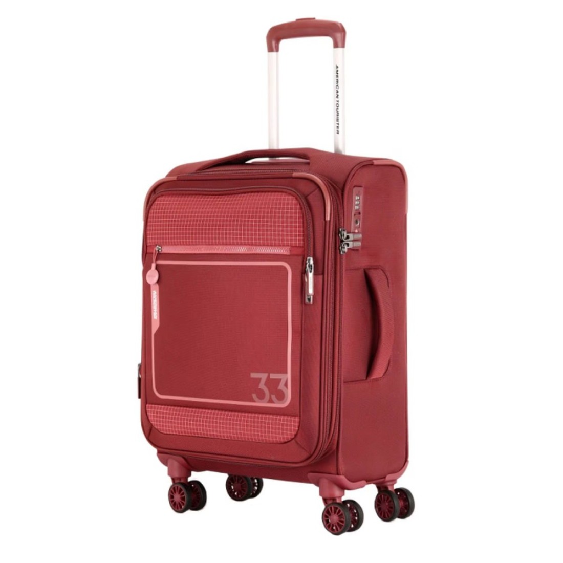 American Tourister 4 Wheel Hard Casing Cabin Luggage Trolley 58 cm Assorted