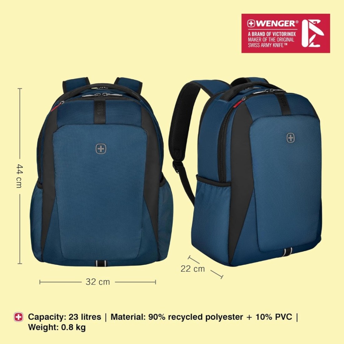 Wenger New Essentials 2023, Xe Professional 15.6 Inches Laptop Backpack, 23 Liters, Travel Bag With Tablet Pocket, Swiss Designed