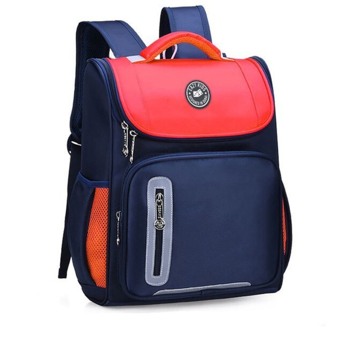 Eazy Kids Ergonomic School Bag-Red blue