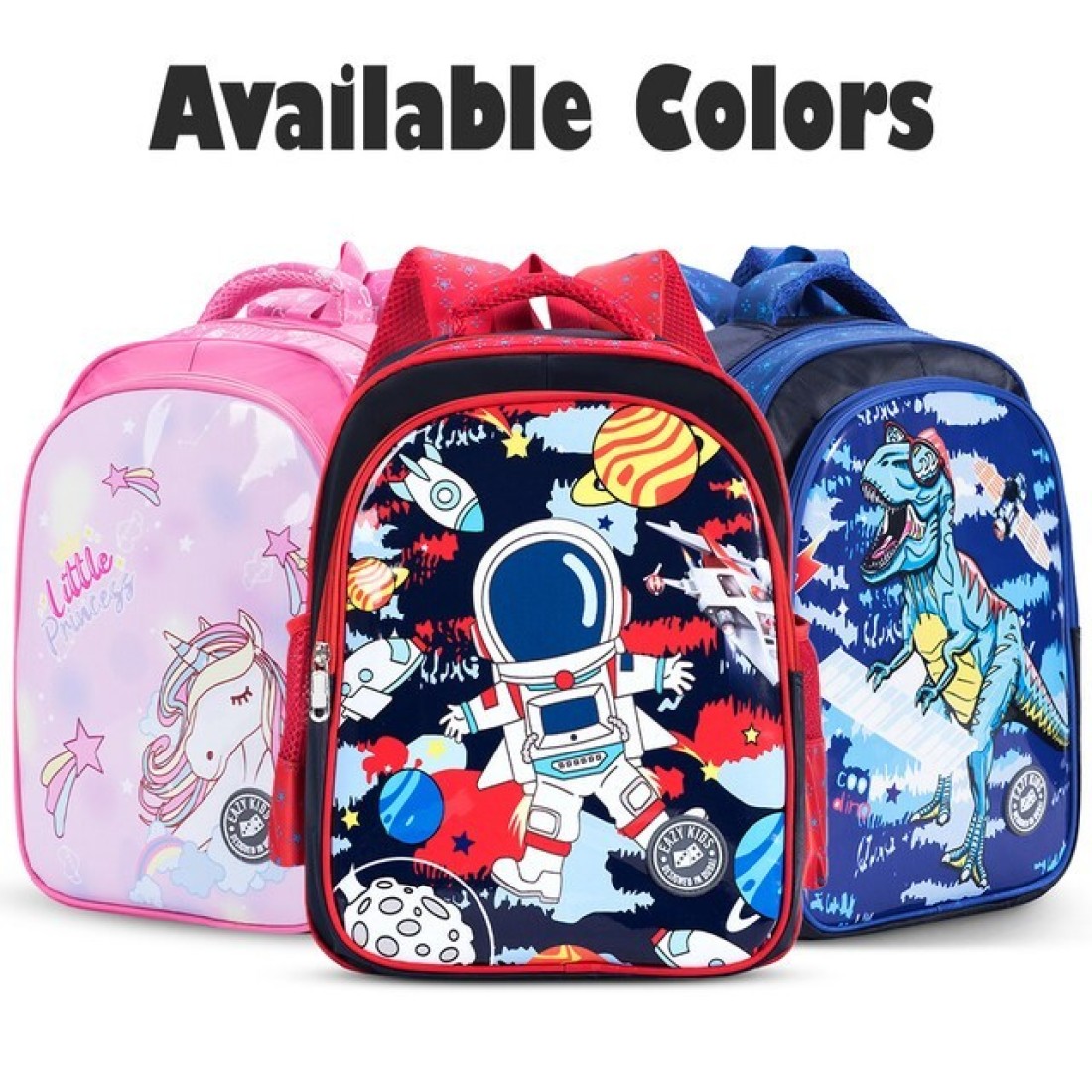Eazy Kids T-Rex School Bag-Blue