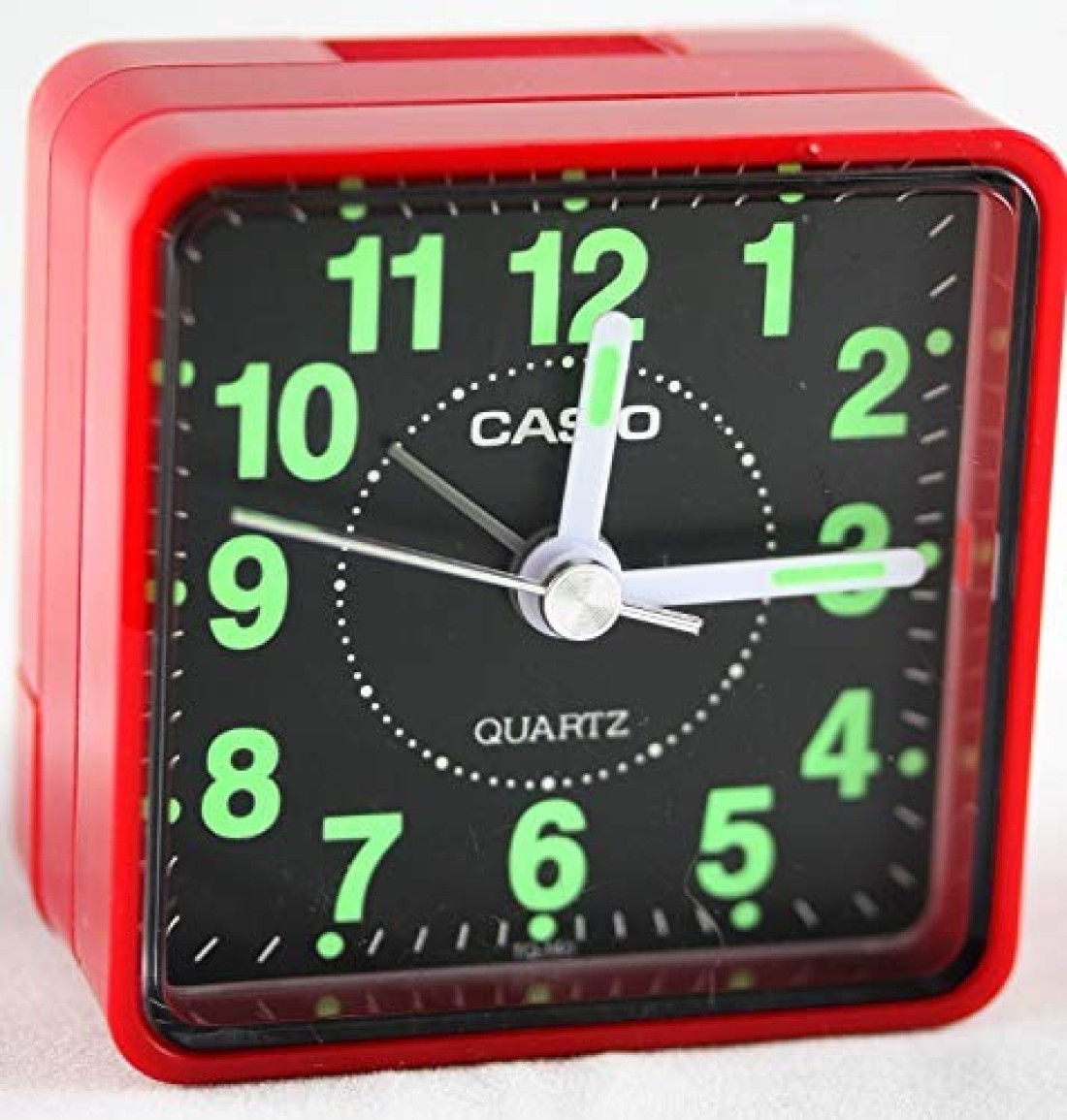 Casio TQ140 Travel Alarm Clock - Red