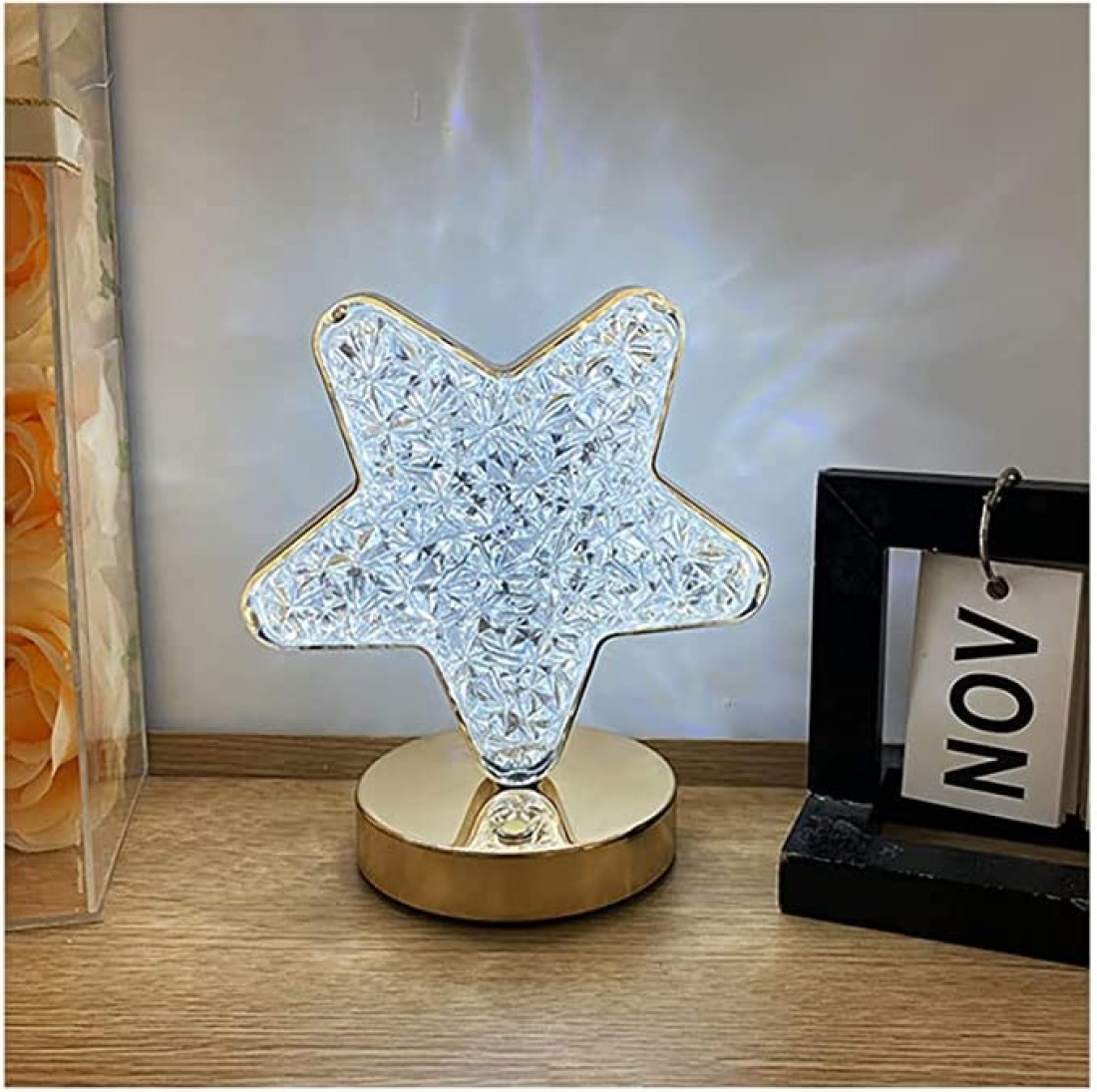 Smart Touch Portable Ramadan Star Shape Acrylic Table Lamp Led Light For Living Room Home