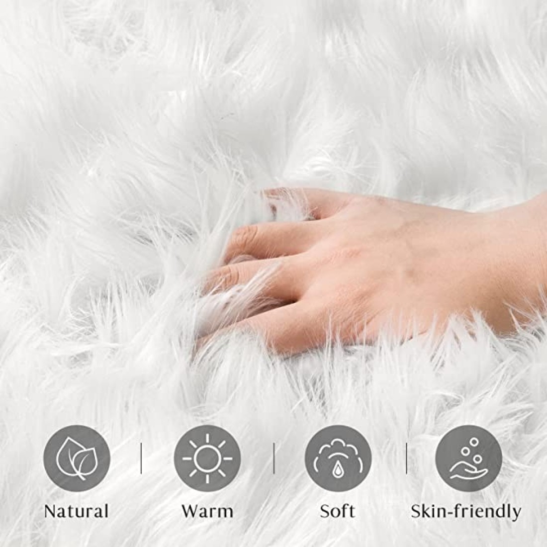 Super Soft Rabbit Fur Living Room Carpet Can Be Use As Area Rug Also With Anti Slip Bottom (Size 60&times;150CM)