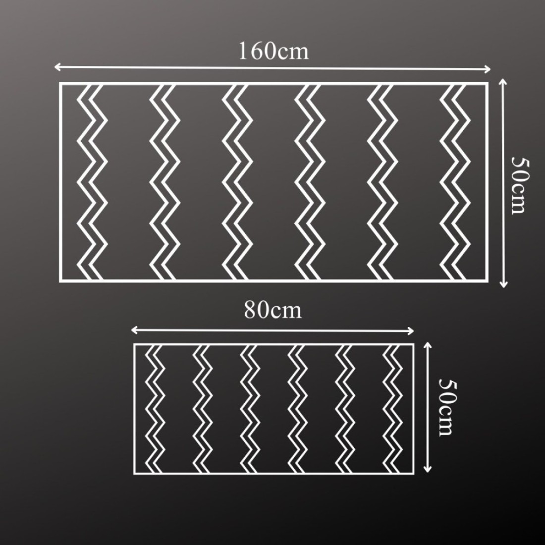 2 PCS Set Large Kitchen Mats With Thick Non Slip Bottom For Kitchen Floor With Beautiful Design (50×80CM And 50×160CM)