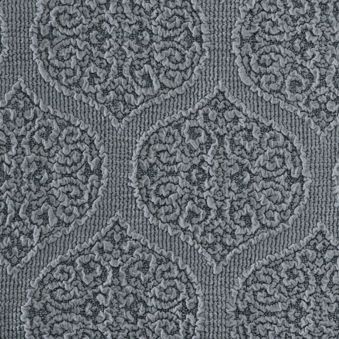 Fabienne Turkish Stretchable Jacquard Sofa Cover Two Seater Grey Free Size