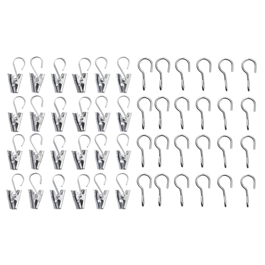 Curtain Hook With Clip 24 Pack