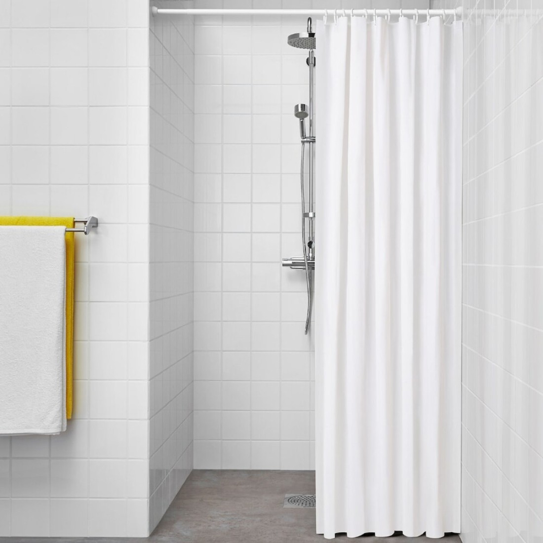 Shower Curtain White 180X200cm
