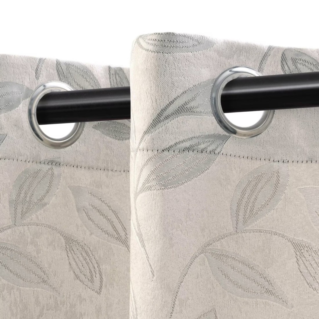 Superior Blackout Curtains Room Darkening Window Accent for Bedroom Sun Blocking Thermal Modern Bohemian Curtains Leaves Collection Set of 2 Panels Rod Pocket 52 in x 120 in Ivory